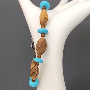 Stone and bead bracelet